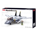 Model bricks - avion chasseur � r�action gris