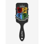 Brosse � cheveux harry potter avec application 3d des 4 maisons en silicone noir