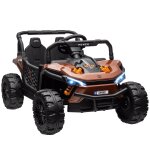 Buggy �lectrique enfant utv - 12v, 6km / h max. - t�l�commande - nombreux effets marron