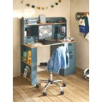 Bureau enfant / ado avec rangement - mistral bleu gris�