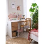 Bureau enfant chevrons blanc / bois
