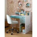 Bureau enfant marguerite vert sauge