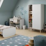 Bureau modulable 1 tiroir - gamme simon blanc