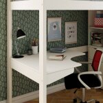 Bureau optionnel effet bois pour mezzanine colette blanc Bureau optionnel effet bois pour mezzanine colette blanc