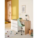 Bureau primaire avec commode intgre blanc