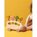 Bus en bois avec animaux pop - up multicolore