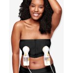 Bustier d'expression hands - free pour lait maternel noir