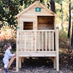 Cabane en bois enfant sur pilotis winny marron