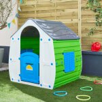 Cabane en plastique pour enfant l102 x l90 x h109 cm multicolore