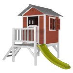 Cabane sur pilotis rouge