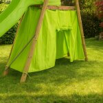 Cabane tissu pour portique balan�oire pour enfants vert