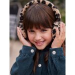 Cache - oreilles fille en sherpa imprimé léopard et doublés polaire beige Cache - oreilles fille en sherpa imprimé léopard et doublés polaire beige