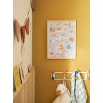Cadre + affiche abcdaire green forest bois