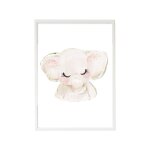 Cadre mural enfant �l�phant multi coloured