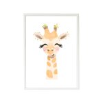 Cadre mural enfant girafe multi coloured
