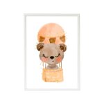 Cadre mural enfant ours ballon multi coloured