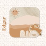 Cadre photo en bois edgar lapin multicolore