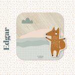 Cadre photo en bois edgar le renard multicolore