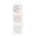 Cadre photo en bois - empreinte en pltre suspendu