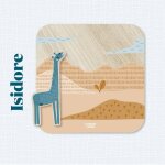 Cadre photo en bois isidore girafe multicolore