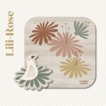 Cadre photo en bois lili - rose fleurs multicolore Cadre photo en bois lili - rose fleurs multicolore