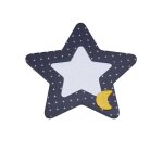 Cadre photo - sauthon - hello - toile textile bleu bleu