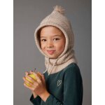 Cagoule fille maille torsade beige chin