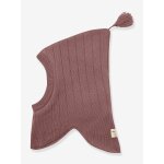 Cagoule en laine m�rinos matjuel enfant mini a ture prune
