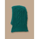 Cagoule torsad�e avec laine b�b� vert pin