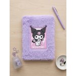 Cahier peluche kuromi a5 lilas