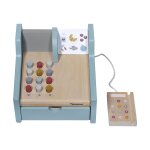 Caisse enregistreuse pour enfant en bois bleu