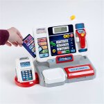 Caisse enregistreuse avec tablette amovible et fonction musicale multicolore Caisse enregistreuse avec tablette amovible et fonction musicale multicolore