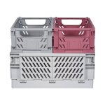 Caissettes pliables clara (set de 3) rose