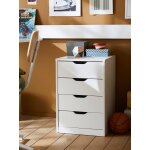 Caisson de bureau 4 tiroirs blanc