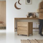 Caisson de rangement enfant en bois de chne massif 55 cm eden naturel