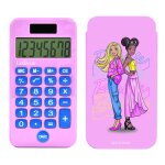 Calculatrice de poche barbie avec couvercle de protection, fonctions classiques et volues,  piles ...