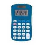 Calculatrice de poche bleue 8 chiffres bleu