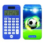 Calculatrice de poche football avec couvercle de protection, fonctions classiques et volues,  piles ...