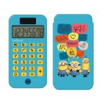 Calculatrice de poche minions avec couvercle de protection, fonctions classiques et volues,  piles ...