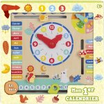 Calendrier 30cm en bois multicolore