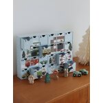 Calendrier de l'avent avec jouets en bois fsc vhicules