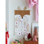 Calendrier de l'avent renne en sherpa beige dor