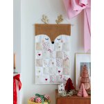 Calendrier de l'avent renne en sherpa beige dor