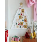 Calendrier de l'avent sapin blanc blanc