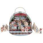 Calendrier de l'avent train de nol multicolore