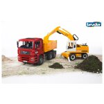 Camion � benne basculante man tga avec pelleteuse liebherr multicolore