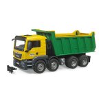 Camion  benne basculante man tgs jaune et vert