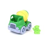 Camion btonnire cologique avec figurine jouet de chantier en plastique recycl green; yellow