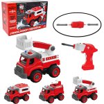 Camions de pompiers 3 - en - 1 radiocommand  assembler crosslander fireman rouge