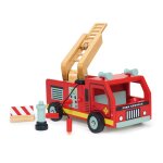Camion de pompiers en bois multicolor